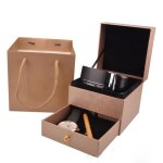 Sharphy coffret montre homme + ceinture + stylo - bracelet en cuir noir bote cadeau  tiroir