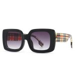 Sharphy lunettes de soleil femme cadre rectangulaire mode conduire voyage motif �cossais anti - uv