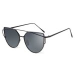 Sharphy� lunette de soleil femme luxe marque ronde noir