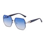 Sharphy lunettes de soleil femme m�tal cadre irr�gulier bleu sport voyage accessoires de plage conduite ...