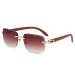 Sharphy lunettes de soleil femme nouveau cadre en bois mode marron conduite sport sans bord haute qualit� ...