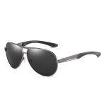 Sharphy lunettes de soleil homme aviateur polaris�e m�tal conduire sports de plein air noir cool voyage ...