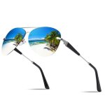 Sharphy lunettes de soleil homme aviateur sans cadre personnalité polarisées métal sports de plein air ... Sharphy lunettes de soleil homme aviateur sans cadre personnalité polarisées métal sports de plein air ...