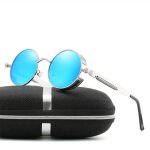 Sharphy lunettes de soleil homme polarisées aviateur metal mode sport conduite de plein air bleu Sharphy lunettes de soleil homme polarisées aviateur metal mode sport conduite de plein air bleu