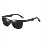 Sharphy lunettes de soleil homme polaris�es m�tal conduire sports de plein air cadre rectangulaire mode ...