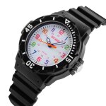 Sharphy montre enfant de marque analogique quartz noir joli bracelet pour tudiant garon fille