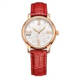 Sharphy� montres femmes 2016 marque de luxe diamant analogique quartz �tanche bracelet en cuir rouge