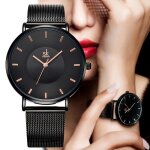 Sharphy montre femme de marque 2022 bracelet quartz etanche simple noir très élégante et populaire Sharphy montre femme de marque 2022 bracelet quartz etanche simple noir très élégante et populaire