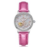 Sharphy montre femme automatique m�canique mode cadran ciel �toil� diamant bracelet en cuir �tanche �l�gant ...