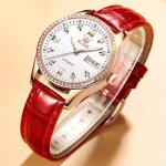 Sharphy montre femme automatique mécanique multifonction affichage du calendrier diamant étanche rouge ... Sharphy montre femme automatique mécanique multifonction affichage du calendrier diamant étanche rouge ...