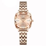 Sharphy montre�femme cadran carr� �l�gant �tanche diamant bracelet en acier or rose cadeau