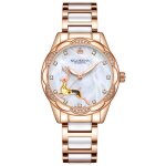 Sharphy montre�femme de marque cerf automatique m�canique blanc bracelet en c�ramique �l�gant cadeau ...