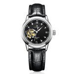 Sharphy montre femme de luxe automatique mcanique diamant bracelet en cuir lgant mode noir cadeau ...