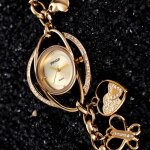 Sharphy� magnifique montre femme marque de luxe dor� diamant bracelet jolie bijoux