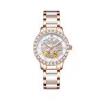Sharphy montre�femme de luxe de marque m�canique automatique diamants paon bracelet en acier blanc �l�gant ...