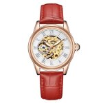 Sharphy montre femme mécanique automatique chiffres romains cadran squelette rouge bracelet en cuir de ... Sharphy montre femme mécanique automatique chiffres romains cadran squelette rouge bracelet en cuir de ...