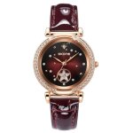 Sharphy montre femme quartz diamant star tanche bracelet en cuir mode grce marron popularit