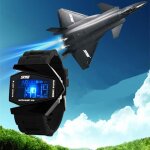 Sharphy� montre gar�on enfant de marque avion forme num�rique �tanche sport militaire color� lumi�re ...