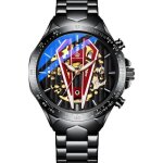 Sharphy montre homme de marque automatique mcanique lumineux tanche bracelet en acier cool cadran squelette ...