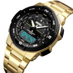 Sharphy montre homme de marque bracelet or 2019 sport �tanche chronographe double affichage num�rique ...