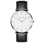 Sharphy montre hommes classique simple bracelet en cuir montre - bracelet 30m �tanche noir