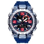 Sharphy montre homme led num�rique cadran � double affichage quartz bleu adolescents montre pour �tudiants ...