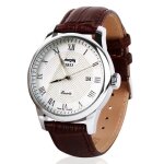 Sharphy montre homme marque de luxe analogique bracelet en cuir quartz watch �tanche blanc montres � ...