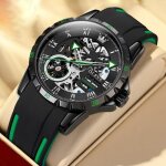 Sharphy montre homme mcanique automatique lumineux tanche noir vert cadran ajour sport classique cool ...