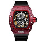 Sharphy montre homme de marque mcanique automatique sports lumineux grain de bois cadran carr personnalit ...
