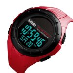 Sharphy montre homme de marque sport solaire etanche numerique led watch 2019 bracelet horloge rouge