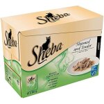 Nourriture pour chat - sheba - fine dining meat - 12 x 85g - p�t�e - races moyennes