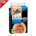 Sheba soupe 48 sachets fra�cheur aux filets de thon pour chat 40g (12x4)