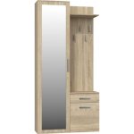 Sheila - vestiaire avec miroir couloir - meuble dentr�e - rangements chaussures + miroir + crochets - ...