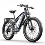 Vlo lectrique shengmilo tout suspendu mx05 1000w 48v 17. 5ah 90km e - bike vtt 26 fat bike