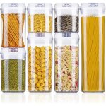 Shentian lot de 7 botes de conservation alimentaire en plastique avec couvercle pour ptes crales ...