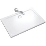 Shimmer receveur de douche 80 x 90 cm acrylique blanc + bonde et siphon inclus - salle de bain