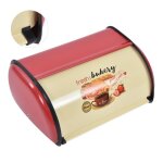 Shipenophy bo�te � pain en m�tal pour cuisine - bo�te � pain en m�tal rouge