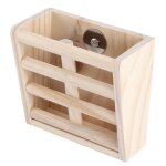 Shipenophy mangeoire en bois lapin fixe support bols nourriture pour cochon dinde chinchilla