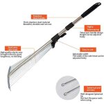 Shipenophy outil dherbe de houe tlescopique en alliage rteau  feuilles de jardin rglable en jardin ...