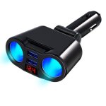 Chargeur de voiture - shipenophy - 3 en 1 - 2 ports usb - affichage led - 120w