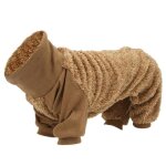Pull chaud pour chien shipenophy - vtements dhiver pour chiens - col haut - blanc