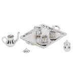 Service � th� miniature - shipenophy - kit de plateau en m�tal - 1 / 12 - pour maison de poup�es - enfant ...