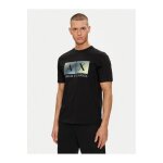 T - shirt armani exchange homme - logo carrs - noir - 100% coton