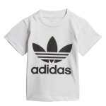 T - shirt b�b� - adidas - trefoil - coton doux - logo tr�fle oversize - manches courtes