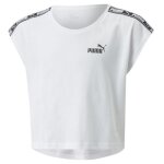 T - shirt blanc fille puma tape tee g T - shirt blanc fille puma tape tee g