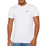 T - shirt homme pepe jeans original basic - blanc - manches courtes - coton et lasthanne
