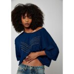T - shirt bleu femme kaporal steal - manches courtes - 100% coton
