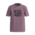 T - shirt boss rose regular en jersey de coton � motif artistique typographique tee 4