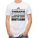 T - shirt - breton - blanc - 100% coton - manches courtes - taille m