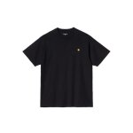 T - shirt carhartt american script noir homme - carhartt - manches courtes - col arrondi - mixte